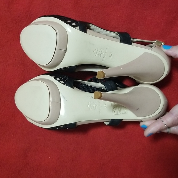 BURAK UYAN - Cage Leather T strap Stilettos Platform Sandals - Picture 12 of 16